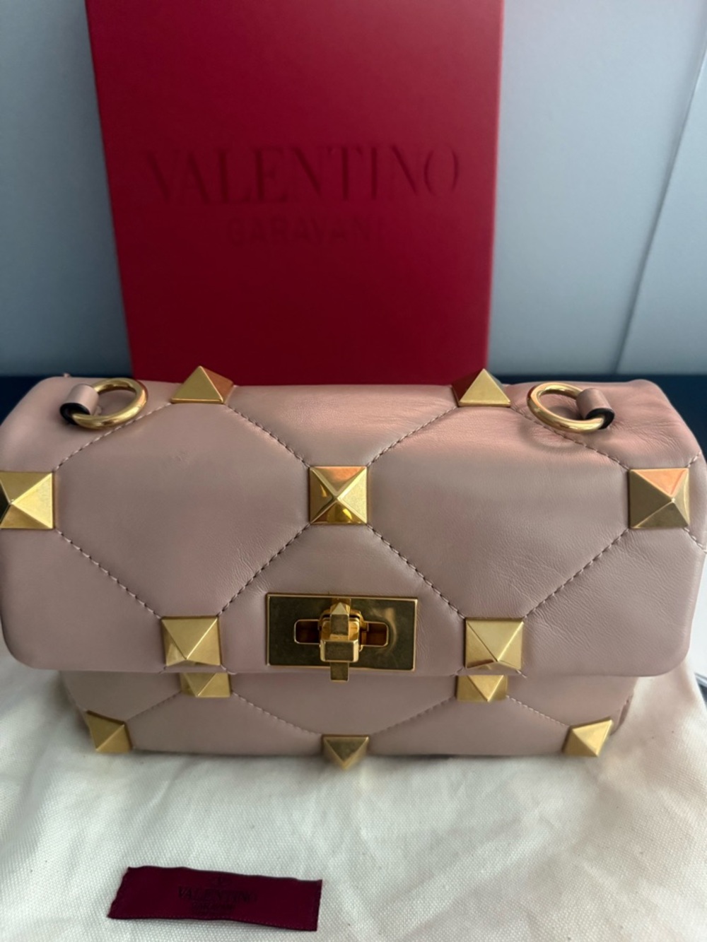 Valentino Quilted Rockstud Shoulder Bag